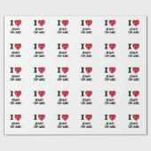 Papier Cadeau J'aime Jeanne d'Arc (Plat)