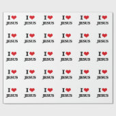 Papier Cadeau J'aime Jésus (Plat)