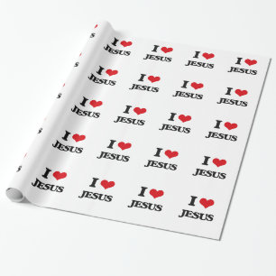 Papier Cadeau J'aime Jésus