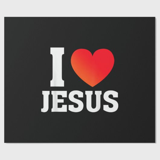 Papier Cadeau J'aime Jésus (Plat)
