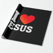Papier Cadeau J'aime Jésus (Déroulé)