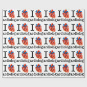 Papier Cadeau J'aime la cardiologie (Plat)