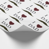 Papier Cadeau J'aime la moustache de papa (Coin)