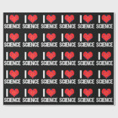 Papier Cadeau J'aime la science (Plat)