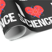 Papier Cadeau J'aime la science (Coin rond)