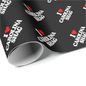 PAPIER CADEAU J'AIME LA TAPIS À LONGS POILS DE LA CAROLINE (Coin rond)