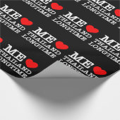 PAPIER CADEAU J'AIME LA THAÏLANDE LONGTEMPS (Coin)