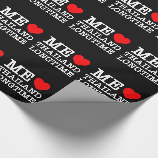 PAPIER CADEAU J'AIME LA THAÏLANDE LONGTEMPS (Coin)