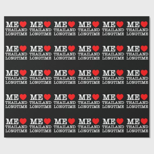 PAPIER CADEAU J'AIME LA THAÏLANDE LONGTEMPS (Plat)