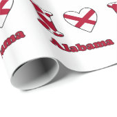 Papier Cadeau J'aime l'Alabama (Coin rond)