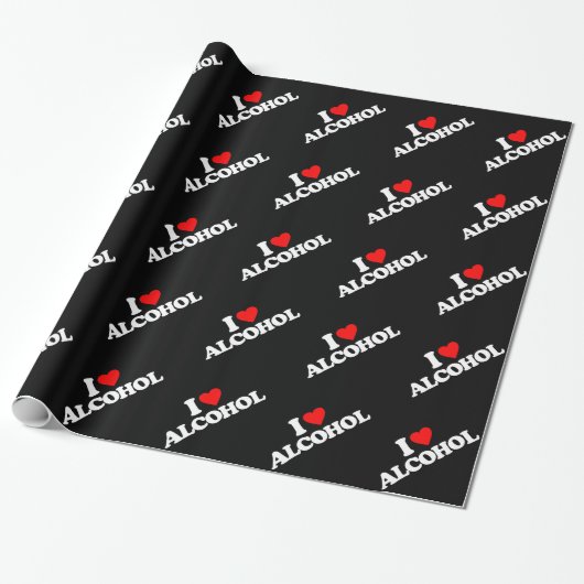 PAPIER CADEAU J'AIME L'ALCOOL (Déroulé)