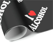 PAPIER CADEAU J'AIME L'ALCOOL (Coin rond)