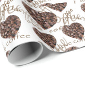 Papier Cadeau J'Aime Le Café ! ! (Coin rond)