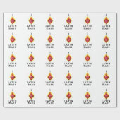 Papier Cadeau J'AIME le coeur sacré de masse latin de Jésus (Plat)