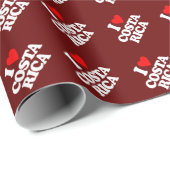 PAPIER CADEAU J'AIME LE COSTA RICA (Coin rond)