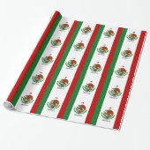 Papier Cadeau j'aime le drapeau mexique - mexicain (Déroulé)