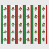 Papier Cadeau j'aime le drapeau mexique - mexicain (Plat)