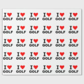 Papier Cadeau J'aime le golf (Plat)