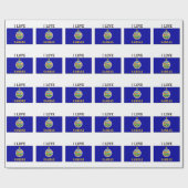 Papier Cadeau J'aime le Kansas (Plat)