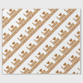 Papier Cadeau J'aime le poulet frit (Plat)