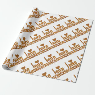Papier Cadeau J'aime le poulet frit