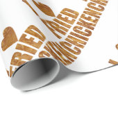Papier Cadeau J'aime le poulet frit (Coin rond)