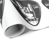 Papier Cadeau J'aime le rock (Coin rond)