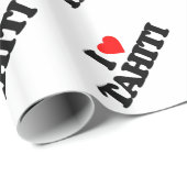 PAPIER CADEAU J'AIME LE TAHITI (Coin rond)