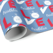 Papier Cadeau J'aime le triathlon (Coin rond)