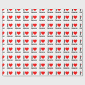 Papier Cadeau j'aime les alpacas (Plat)