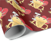 Papier Cadeau J'Aime Les Axolotls (Coin rond)