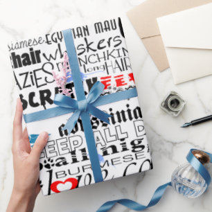 Papier Cadeau J'aime les chats