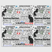 Papier Cadeau J'aime les chats (Plat)