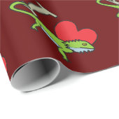 Papier Cadeau J'aime les dragons à poils (Coin rond)