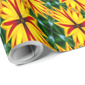 Papier Cadeau J'Aime Les Fleurs Uniques (Coin rond)