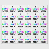 Papier Cadeau J'aime les hommes (Plat)