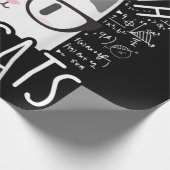 Papier Cadeau J'Aime Les Maths Et Les Chats Cute Kitty Chat (Coin)