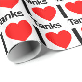 Papier Cadeau j'aime les réservoirs (Coin rond)