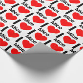 Papier Cadeau j'aime les souris (Coin)