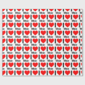 Papier Cadeau j'aime les souris (Plat)