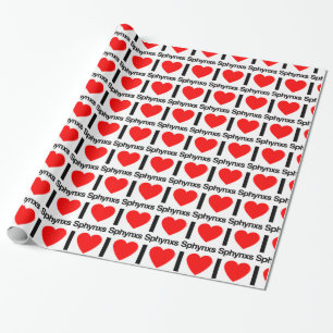 Papier Cadeau j'aime les sphynxs