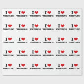 Papier Cadeau J'aime lutter (Plat)