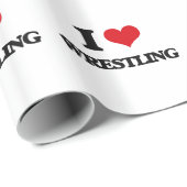 Papier Cadeau J'aime lutter (Coin rond)