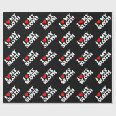 PAPIER CADEAU J'AIME MA PARESSE (Plat)