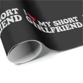 Papier Cadeau J'aime ma petite GF fille garçon Couple Valentines (Coin rond)