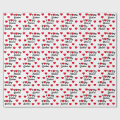 Papier Cadeau J'aime ma soeur (Plat)