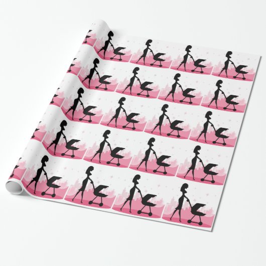 Papier Cadeau j'aime maman (Déroulé)