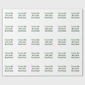 Papier Cadeau J'aime mon ami irlandais chaud (Plat)