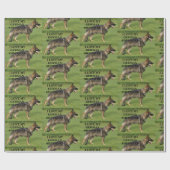 Papier Cadeau J'aime mon berger allemand de sable (Plat)