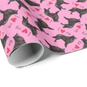 Papier Cadeau J'aime mon berger belge (Coin rond)